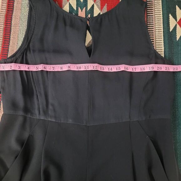 Lafayette 148 Black Wide‎ Leg Jumpsuit Sz 16 Sleeveless Draped Back Old Money - Picture 6 of 10